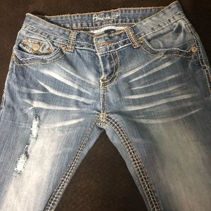 Distressed jeans